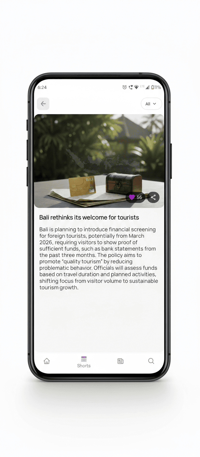 Neomaxer Shorts Feed on Mobile